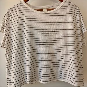Basic H&M Striped Crop Top